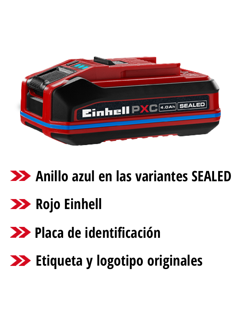 exploded view of a Einhell Power X-Change battery with descriptions