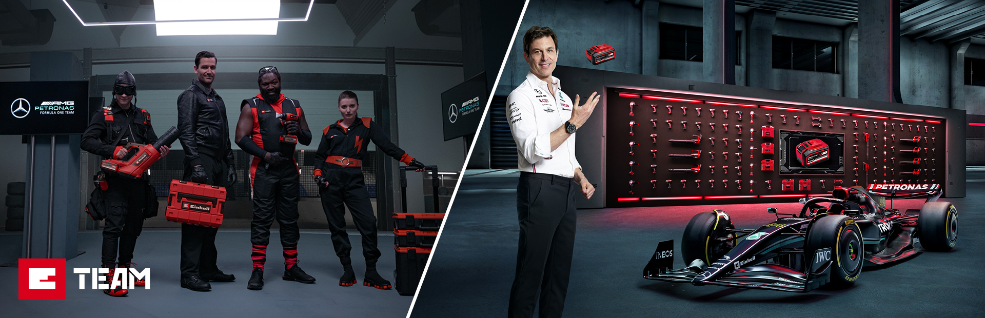 Image of campaign of Formula 1 Mercedes. 